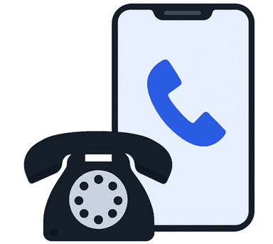 Phone and old telephone icon